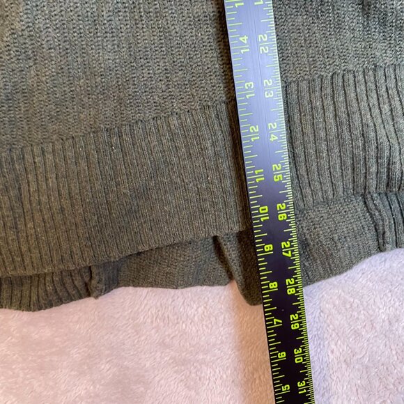 Gap Women's Cardigan Sweater M Olive Green Open Wool Blend - Picture 5 of 11